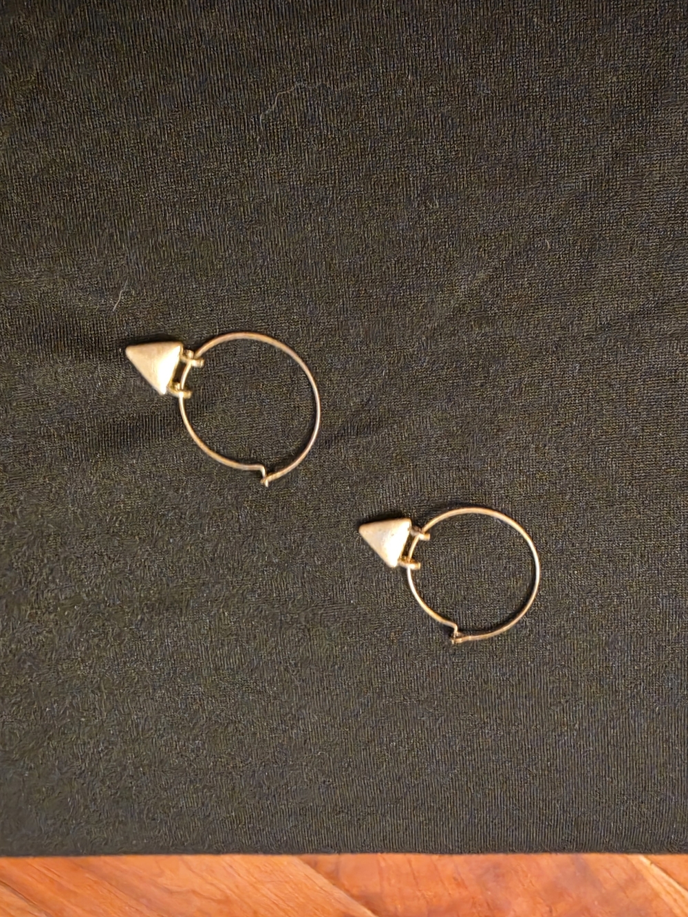 Gold Triangle Hoop Earrings - Women Jewelry